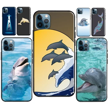 Vaporwave Delfin iPhone 12 mini 13 Pro Max tok iPhone 11 Pro Max SE 2020 XR X XS 7 8 Plusz Borító