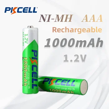 PKCELL 1.2 V AAA 1000mah NI-MH Újratölthető Akkumulátor AAA Alacsony az Akkumulátor Lemerülés Aaa Nimh Akkumulátorok