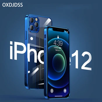 Hivatalos Telefon tok iPhone 12 Pro Esetben Puha Borítás Takarja iPhone 11 Esetben iPhone 11 12 Pro Max Mini XS XR X 7 8 Plusz
