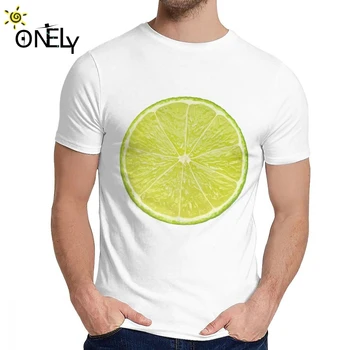 Férfi T-shirt Citrom Nyári Friut Slim Grafikus Nyomtatott Sleeve Rajzfilm Nyomtatási La Camiseta