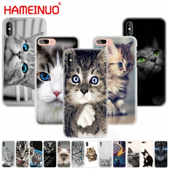 HAMEINUO macska, cica, kék szemű aranyos állat kisállat telefon tok iphone 6 4 4s 5 5s SE 5c 6 6 7 8 plusz az iphone számára, 7 X