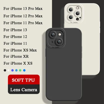 Hivatalos Puha TPU tok iPhone 13 11 12 Pro Max Mini X XR XS 6S 6 7 8 Plusz Ütésálló Esetben Objektív Fényképezőgép védőburkolatot Érdekesség