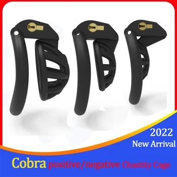 Új Design Cobra Férfi Tisztaság Eszköz Pozitív/Negatív 4 Pénisz Gyűrűk,Szuper Kis Rövid Farok Ketrec,BDSM Szex Játékok A Férfiak Meleg