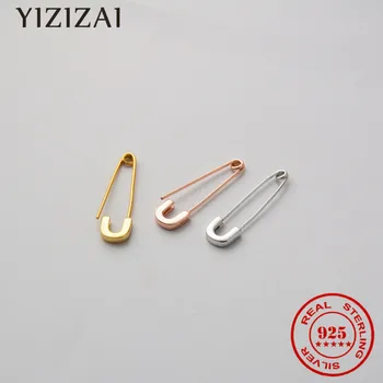 YIZIZAI 100% 925 Sterling Ezüst Divat gemkapcsok Pin-Fül-Hook Fülbevaló Fülbevaló Női Fél Jól Ékszerek, Kiegészítők