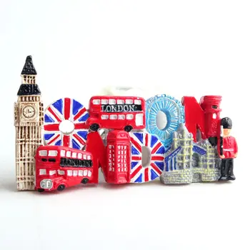 Brüsszel, Franciaország,Brit,Belga gyanta fa hűtőszekrény matricák, 3D London ajándéktárgyak London Bridge Big Ben bőrápoló hűtőszekrény