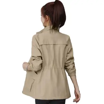 kabátok 2021 Új Női Melegítő Kabát Tavaszi, Őszi Slim Alapvető Cipzár Kabát Bélés Női Rövid Széldzseki Plusz Méret 3XL
