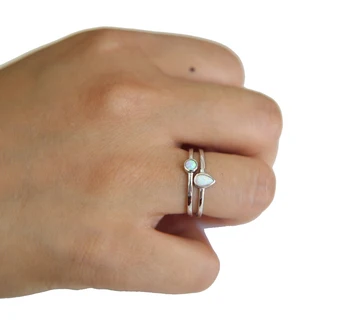 Elegáns Kristály Tűz Opál Gyűrű A Nők igazi 925 Sterling Ezüst Esküvői Gyűrű könnycsepp Ujját Gyűrűk Fél Jól Ékszerek