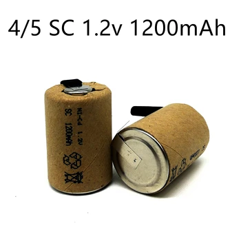 15PCS/4/5SC 1.2 V-os Újratölthető Akkumulátor 1200mAh 4/5 SC Sub C Ni-CD Cella Hegesztés, Fülek, Elektromos Fúró, Csavarhúzó