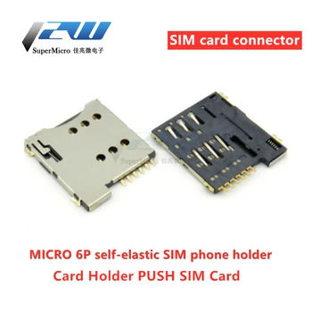 6 pin nyomja micro SIM kártya tartót slot csatlakozó csere, KA-285