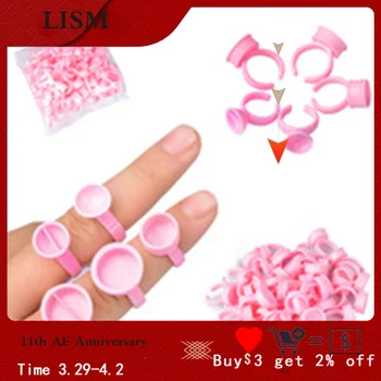 100 Eldobható Caps Microblading Rózsaszín Gyűrű Tetováló Festék Kupa Tetováló Tű Kellékek Accessorie Smink Tetoválás Eszközök
