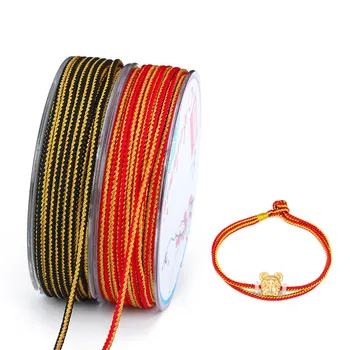 2mm Nylon Kábel Szál Kínai Csomót Makramé Kábel Karkötő Fonott String DIY Shamballa Gyöngyös Kötél Ékszer Készítés Tartozékok