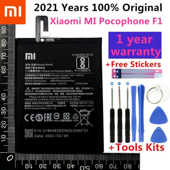 2021 Eredeti Csere Akkumulátor BM4E A Xiaomi MI Pocophone F1 akkumulátor Hiteles Telefon 4000mAh Akkumulátor+Szerszám Készlet+Matricák