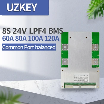 lifepo4 8s bms 24v 80A 100A 120A hőmérséklet védelem egyensúly port közös PCM akkumulátor akkumulátor modul