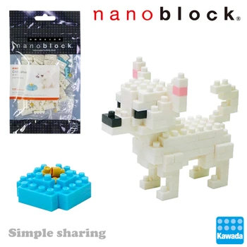 Kawada az NBC-121 NanoBlock Chihuahua Épület Mini Brecks Puzzle 110 Darab, Vicces, Kreatív Oktatási Játékok Gyerekeknek Jó