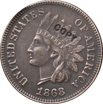 1868 Indiai fej cent az érme másolata