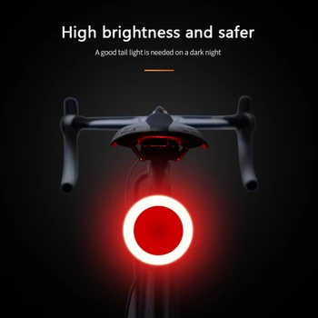 USB Újratölthető LED-es Kerékpár hátsó Lámpa Kreatív Stílus Kerékpár Lámpa Bicikli Accessorie Vízálló Kerékpár Biztonsági Figyelmeztető Lámpa