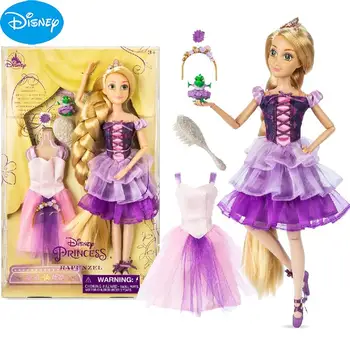 Disney Aranyhaj Princesas Disney Store Aranyos Baba, 11-Es Rapunzel Öltöztetős Baba Oiginal Anime Ábra Játékok Lány Születésnapi Ajándék