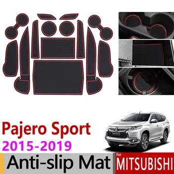 Anti-Slip Kapu Nyílás Mat Gumi Kupa Szőnyeg Mitsubishi Pajero Sport 2015 2016 2017 2018 2019 Montero Sógun Tartozékok Matricák