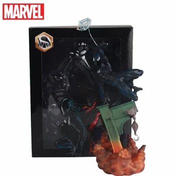 Marvel Spiderman Fekete Dioráma PVC akciófigurák 260mm Spider-man Figura Modell Szobor Játékok