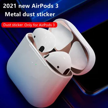 A AirPods 3 Por Őr porálló Fém borítás Matricát az új hivatalos fülhallgató 2021-ben Luxus Kivitelben AirPods 3