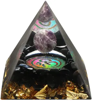 Orgon Piramis, Pozitív Energia Generátor, Kristály Dekor, Reiki Kristály Csakra Gyógyító Meditáció Kezét Kézműves - Obszidián Drágakő