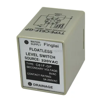 C61F-GP AC 220V floatless szint kapcsoló / relé víz 220VAC szinten vezérlő / szivattyú automatikus kapcsoló