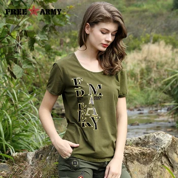 Póló Női 2017-Es Nyári Divat Gyémánt Női póló Női Rövid Ujjú Tshirt Hadsereg Zöld/Álcázás Maximum Póló Femme