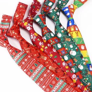GUSLESON Colourf Karácsonyi 8cm Nyakkendő Selyem Jacquard Szövés Minőségi Nyakkendő Mikulás Szarvas Fetival Divat Nyakkendőt a Férfiak Ajándék, Esküvő