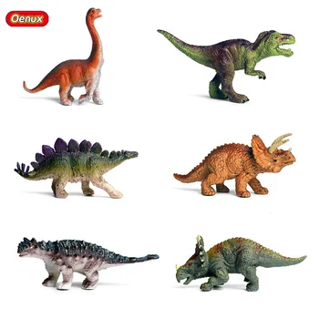 Oenux Mini Dinoszaurusz Játékok PVC Jurassic Stegosaurus Saichania Szimuláció Állati Modellek akciófigurák Gyűjtemény Játékok Gyerekeknek