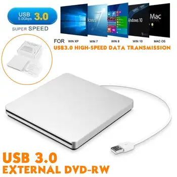 2021 Új Laptop PC USB 3.0 Slim Külső DVD-RW, CD-Író Meghajtó Író-Olvasó Játékos Optikai Meghajtók