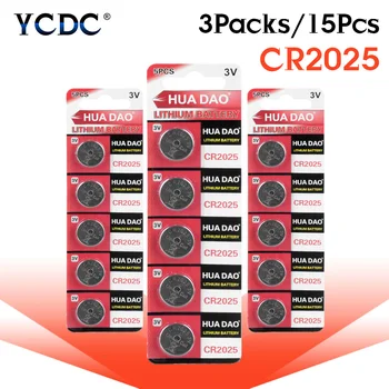 YCDC 15pcs nagyteljesítményű 3 V CR2025 Li-ion Akkumulátor, Távirányító Elektronikus Eszköz Skála Akkumulátort Cserélje ki BR2025 DL2025 KCR2025