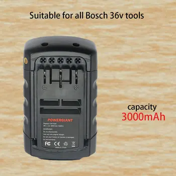 2021 36V 3.0 Ah lítium-ion akkumulátor csere, alkalmas Bosch Bosch BAT818 BAT836, 11536VSR 18636 38636-01 GBH GKS 36 V-Li