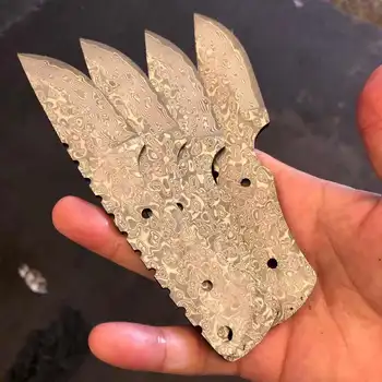 Éles DIY szakács gyümölcs tapétavágó üres VG10 Damaszkuszi acél penge anyag, félkész kés embrió Japán stílus