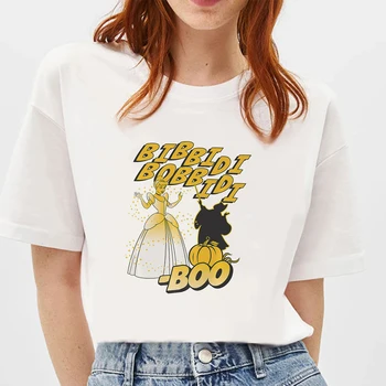 Disney Hamupipőke Bibbidi Bobbidi Boo Halloween Prémium Póló Női Plus Size Vicces Tshirts Harajuku Ulzzang Női Póló