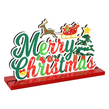 Boldog Karácsonyt Elk Fa Dísz Karácsonyi Asztal Télapó, Hóember, Kézműves Karácsonyi Dekoráció az Otthoni Karácsonyt Új Évet 2022