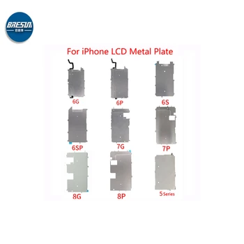 Képernyő LCD Vissza fémlemez iPhone 5SE 5C 5G 6 Plusz 6 + 7 + 8 Plusz SE Kijelző Hátlap Védő Fedelet Tartó