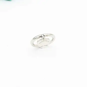 2021New S925 Sterling Ezüst Klasszikus Tökéletes Egységes (Dupla) Szív Alakú Márka Gyűrű, Kivitelezés, Ajándék Hölgyeknek