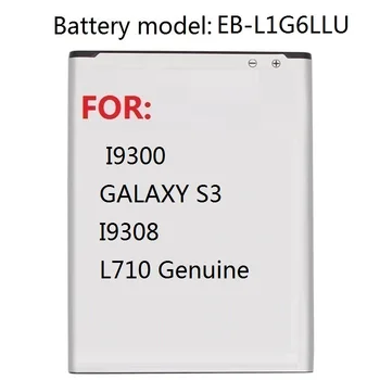 Csere Akkumulátor EB-L1G6LLU Samsung I9300 GALAXY S3 I9308 L710 Valódi Telefon Akkumulátor 2100mAh