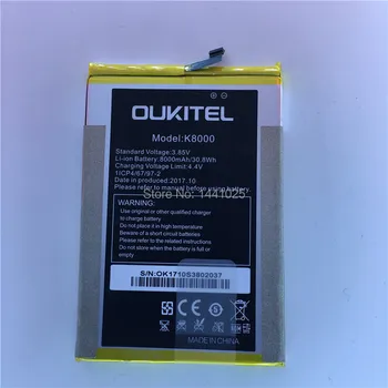 A OUKITEL K8000 akkumulátor 8000mAh Hosszú készenléti idő Mobiltelefon akkumulátor Kiváló minőségű OUKITEL Mobil Tartozékok