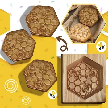 Cookie Cutter Dombornyomás Penész, Vicces 3D-s Fa Süti Formákat DIY Formák Cookie Bélyegző Keksz Moluds a Tortát Díszítő Desszert