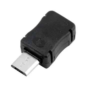 20db/sok Micro USB 5 Pin-T Port Férfi Csatlakozó Aljzat Csatlakozó Műanyag Fedél a DIY Dropshipping