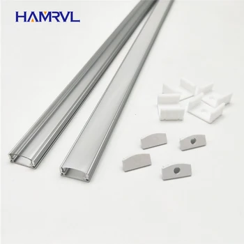 80PCS/sok 12,5 cm U Lapos Led Alumínium Profil Pcb Alumínium Ház Tejes Fedezni 5730 Fehér LED Szalag