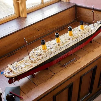 Új Szakértő 9090Pcs Titanicot Nagy Tengerjáró Hajót, Városi Modell Kompatibilis 10294 Épület Tégla Babák Diy Ajándék Játékok