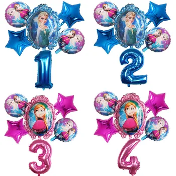6db Elsa Disney Fagyasztott Hercegnő Héliumos Fólia Lufi Baby Shower Szülinapi Buli Dekorációk, Gyerekeknek Játékok Száma Levegő Globos