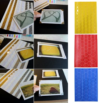 1 Ív=102 Db PVC Matricák DIY Színes Sarokban Scrapbook Papír, Fénykép Albumok Keret Kép Dekoráció