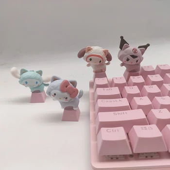 PBT Keycaps Mechanikus Billentyűzet Caps Egyéni Aranyos Anime Aranyos Rajzfilm Keycap Rózsaszín Személyiség Cherry Mx Játék Tartozékok