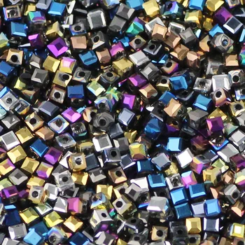 YHBZRET Négyzet alakú Előkelő Osztrák kristály gyöngyökkel távtartó 3MM Borítás 100-as labdát gyöngy Ékszerek készítése karkötő DIY